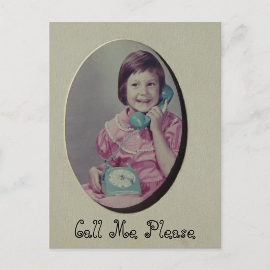 お子さん電話して ポストカード (正面)