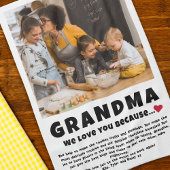 お子さパーソナライズされたんからのおばあちゃん写真ギフト キッチンタオル