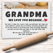 お子さパーソナライズされたんからのおばあちゃん写真ギフト キッチンタオル