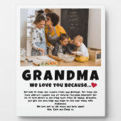 お子さパーソナライズされたんからのおばあちゃん写真ギフト フォトプラーク (正面)