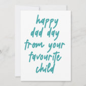 お子様からパパの日をお気に入りの楽しむ サンキューカード (正面)