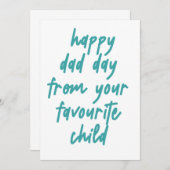 お子様からパパの日をお気に入りの楽しむ サンキューカード (正面/裏面)