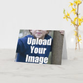 お子様から自分パーソナライズされたの写真マグを作成 カード (黄色い花)