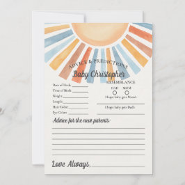 お子様が生まれるときのサンシャインアドバイスベイビーカード 招待状