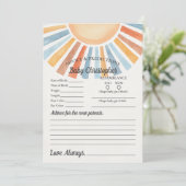 お子様が生まれるときのサンシャインアドバイスベイビーカード 招待状 (スタンド正面)