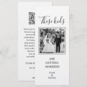 お子様たちが結婚されます、ウェディング 招待状 (正面/裏面)