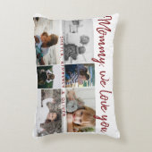 お子様と家族のお母さん6フォトコラージュ アクセントクッション (正面(垂直))