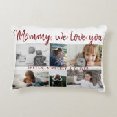お子様と家族のお母さん6フォトコラージュ アクセントクッション (裏面)