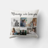 お子様と家族のお母さん6フォトコラージュ クッション (裏面)