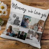 お子様と家族のお母さん6フォトコラージュ クッション