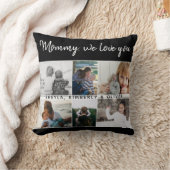 お子様と家族のお母さん6フォトコラージュ クッション (ブランケット)