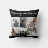 お子様と家族のお母さん6フォトコラージュ クッション (裏面)