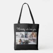 お子様と家族のお母さん6フォトコラージュ トートバッグ (裏面)