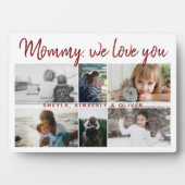 お子様と家族のお母さん6フォトコラージュ フォトプラーク (正面)