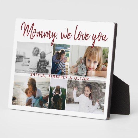お子様と家族のお母さん6フォトコラージュ フォトプラーク (側面)