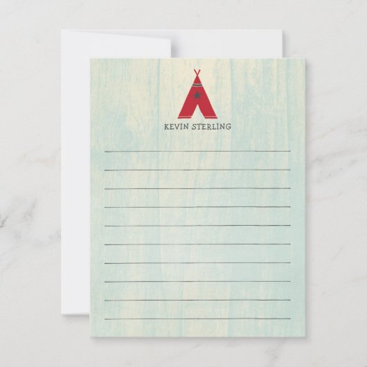 お子様にぴったりなターコイズブルーのオリジナルノートカード ノートカード (正面)