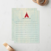 お子様にぴったりなターコイズブルーのオリジナルノートカード ノートカード (正面/裏面インサイチュ)