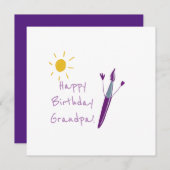 お子様のおじいちゃんのアートワーク シーズンカード (正面/裏面)