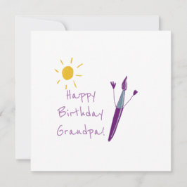 お子様のおじいちゃんのアートワーク シーズンカード