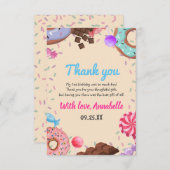 お子様のお菓子 チョコレート ラッピーポップ スイート 2歳の誕生日 サンキューカード (正面/裏面)