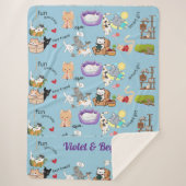 お子様のためのペソナライズシェパ毛布 シェルパブランケット (正面)