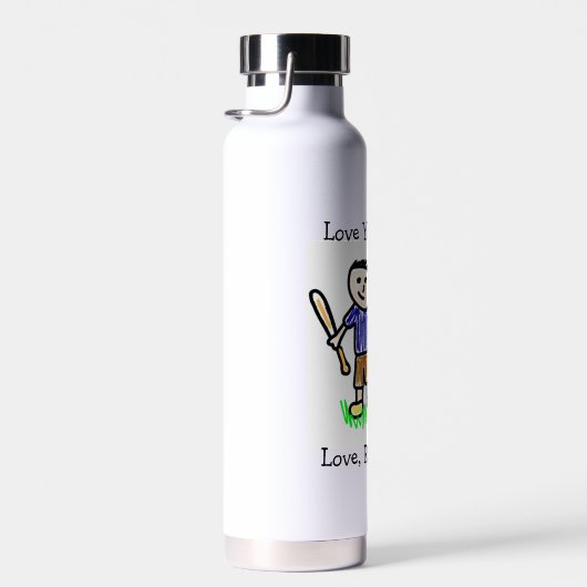 お子様のアートワークのアップロード |かわいい父の日 ウォーターボトル (右面)