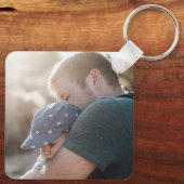 お子様のアートワークのアップロード |かわいい父の日 キーホルダー (裏面)