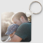 お子様のアートワークのアップロード |かわいい父の日 キーホルダー (裏面)