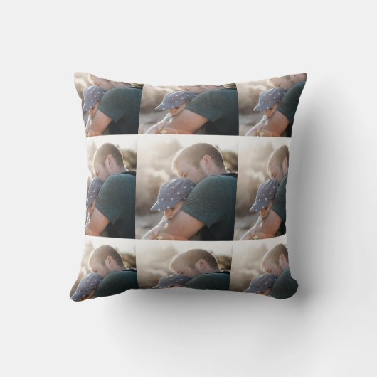 お子様のアートワークのアップロード |かわいい父の日 クッション (裏面)