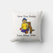 お子様のアートワークのアップロード |かわいい父の日 クッション (正面)