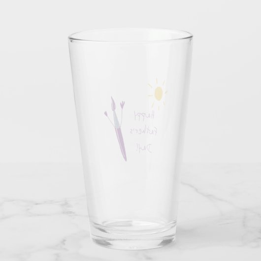 お子様のアートワークのパパ タンブラーグラス (裏面)