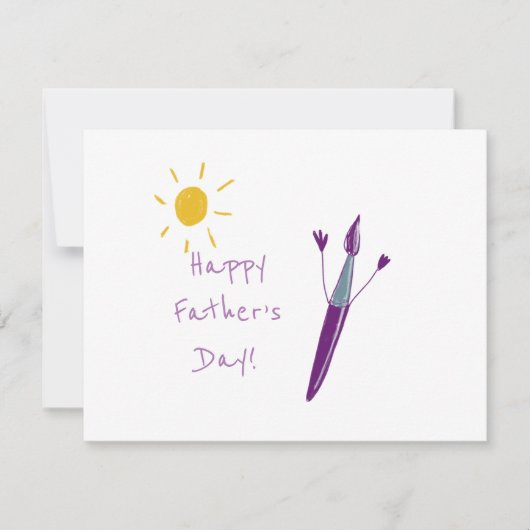 お子様のアートワークのパパ ノートカード (正面)