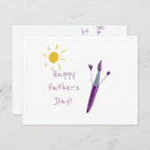お子様のアートワークのパパ ノートカード (正面/裏面)