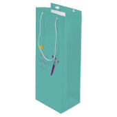 お子様のアートワークのパパ ワインギフトバッグ (正面アングル)