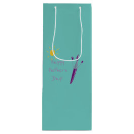 お子様のアートワークのパパ ワインギフトバッグ