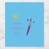 お子様のアートワークのパパ ワインラベル (シングルラベル)