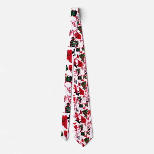 お子様のアートワークをネクタイの父カスタム家の日プレゼント ネクタイ (裏面)