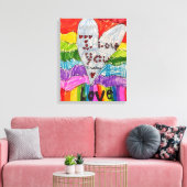 お子様のアートワークをプリントしたキャンバスプリント キャンバスプリント (インサイチュ (リビング))