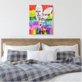お子様のアートワークをプリントしたキャンバスプリント キャンバスプリント (インサイチュ (寝室))