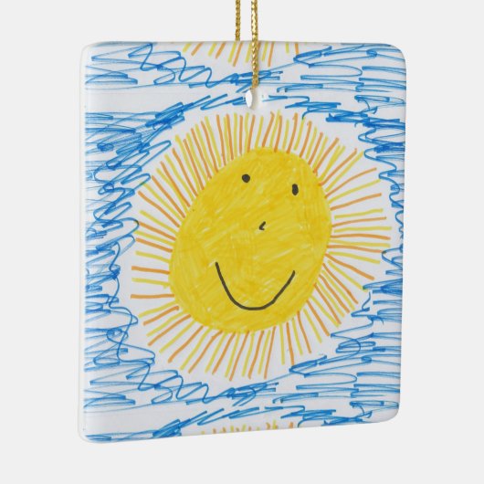 お子様のアートワークを追加するクリスマスオーナメント セラミックオーナメント (右)