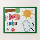 お子様のアートワークカスタムギフトアイディア ジグソーパズル (横)