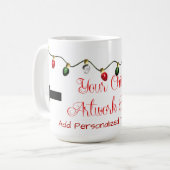 お子様のアートワーククリスマステンプレートマグカップ コーヒーマグカップ (正面左)