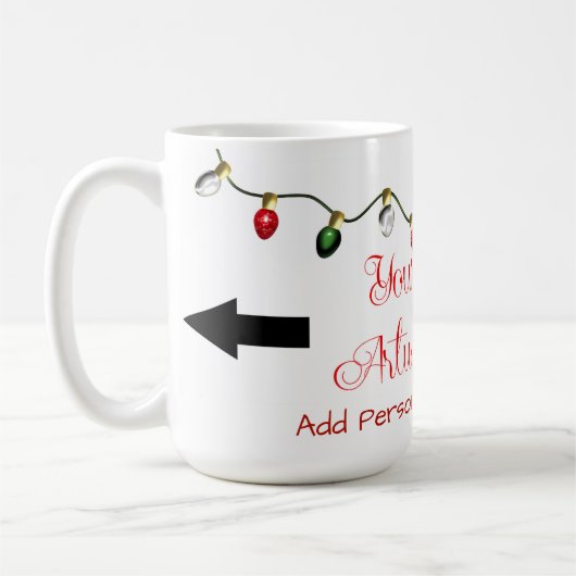 お子様のアートワーククリスマステンプレートマグカップ コーヒーマグカップ (左)