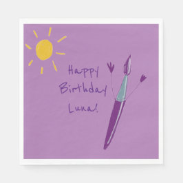 お子様のアートワークパーティー スタンダードランチョンナプキン