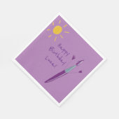 お子様のアートワークパーティー スタンダードランチョンナプキン (角)