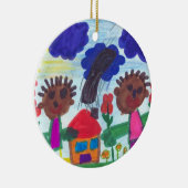 お子様のアートワーク絵画、スケッチ セラミックオーナメント (右)