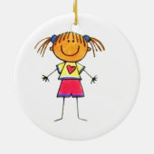 お子様のアートワーク絵画、スケッチ セラミックオーナメント (裏面)