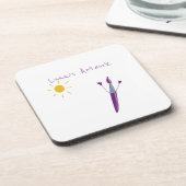 お子様のアートワーク飲料用コースター コースター (左側)