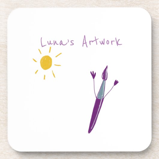 お子様のアートワーク飲料用コースター コースター (正面)