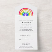 お子様のアートワーク | キッズDIY誕生日パーティー オールインワン招待状 (内側)